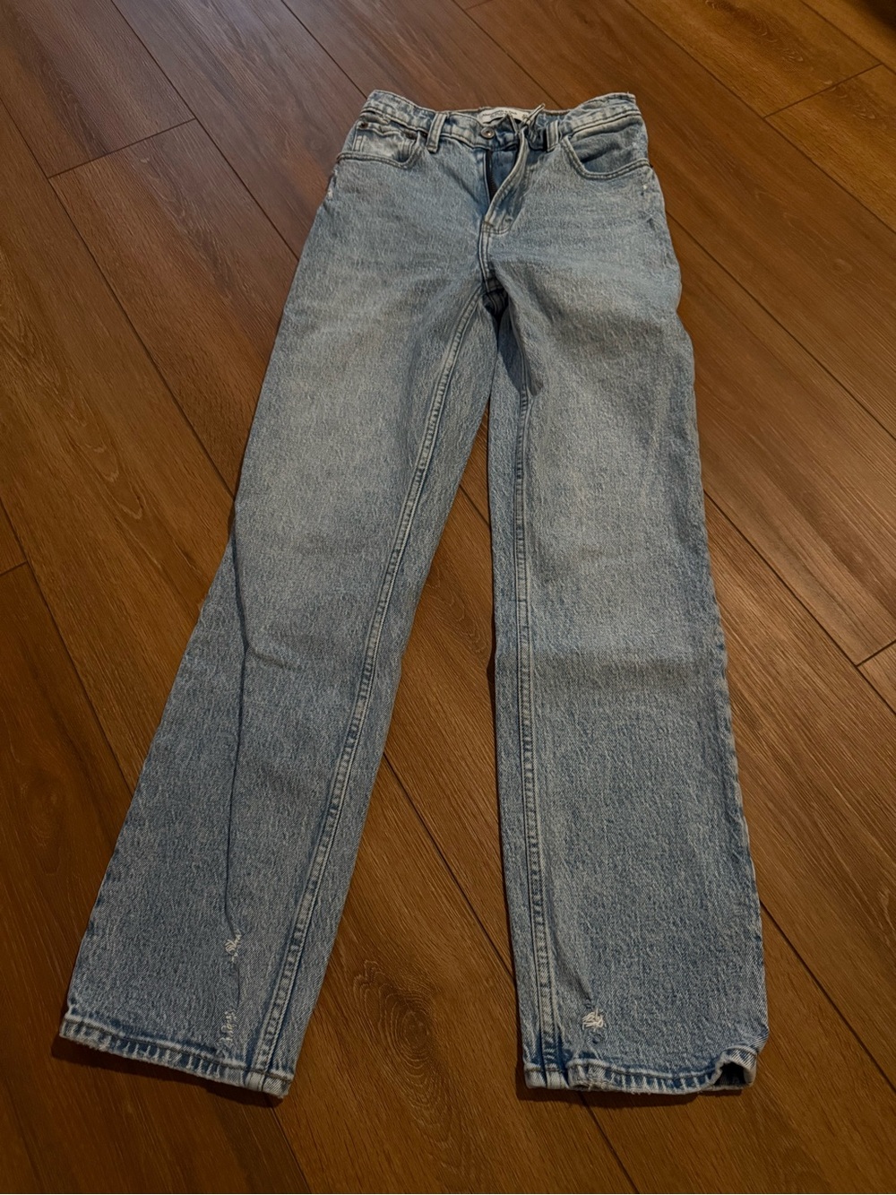 Abercrombie & Fitch Light Blue High-Rise Straight Jeans